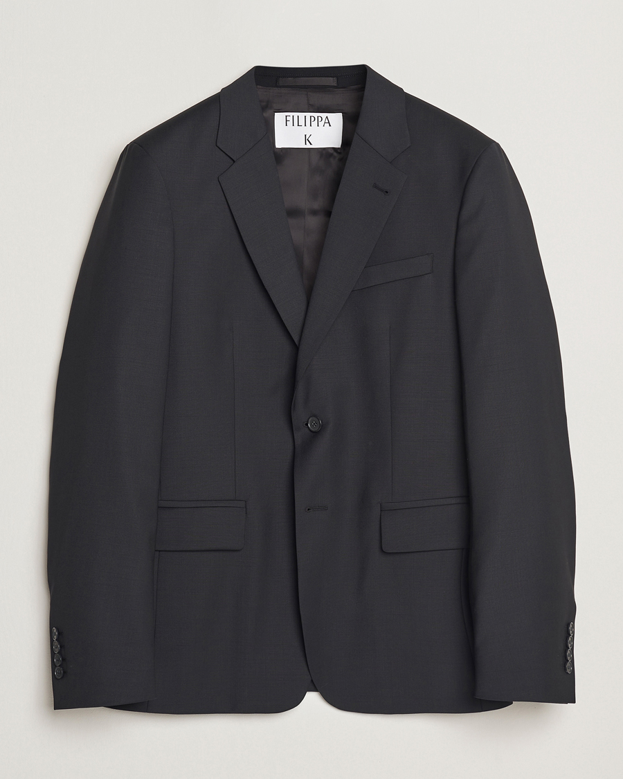 Herre | Dressjakker | Filippa K | Slim Wool Blazer Black
