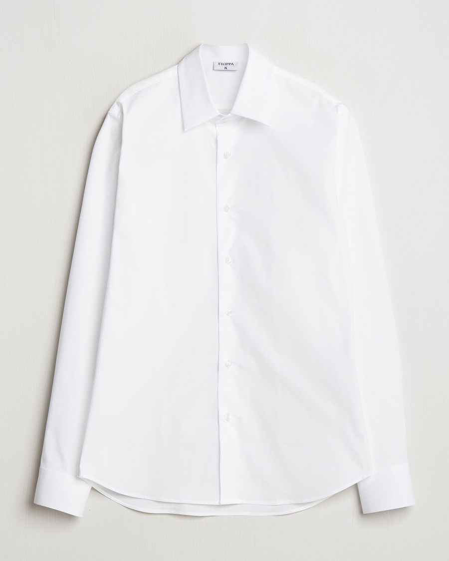 Herre | Skjorter | Filippa K | Slim Cotton Stretch Shirt White