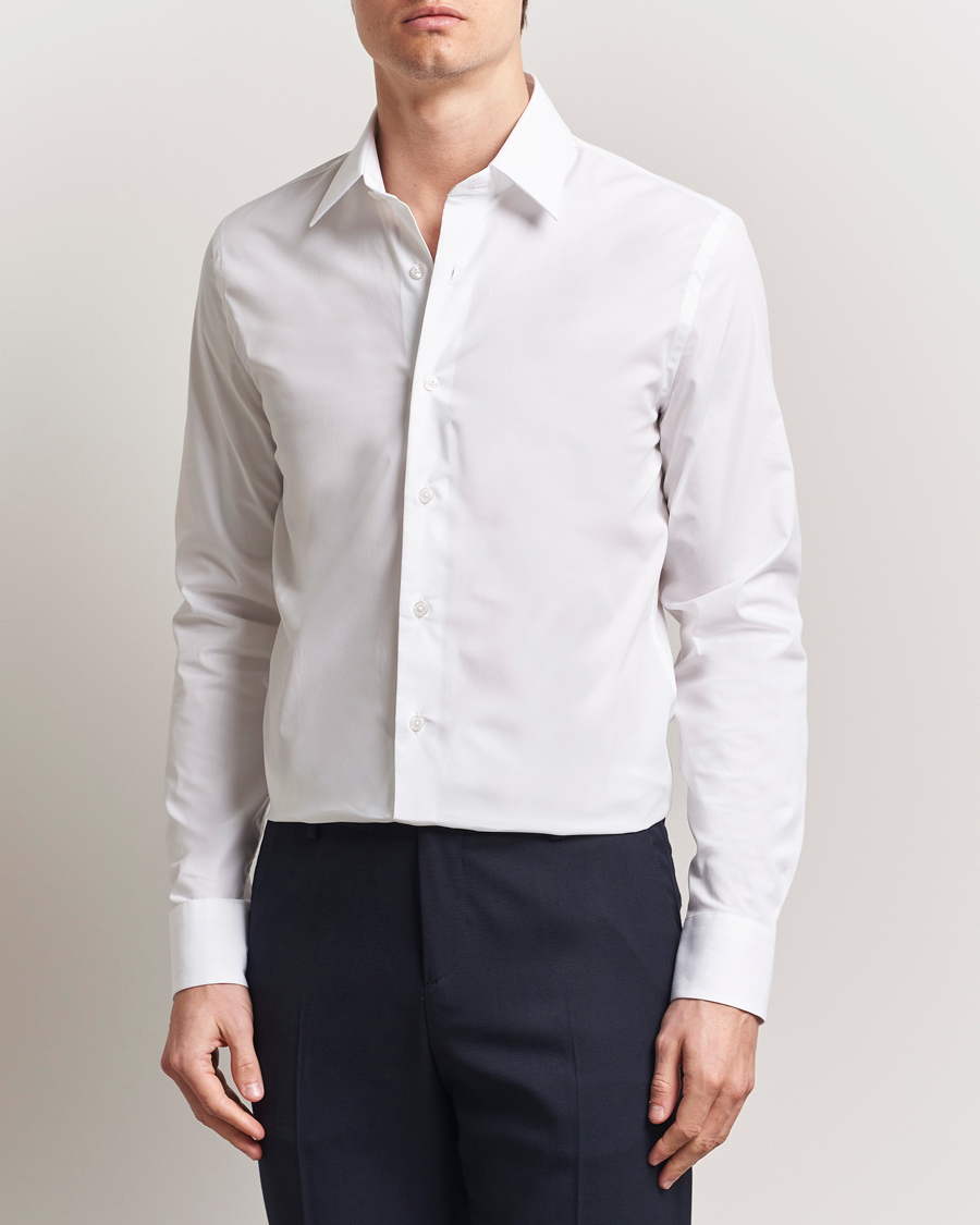Herre | Skjorter | Filippa K | Slim Cotton Stretch Shirt White
