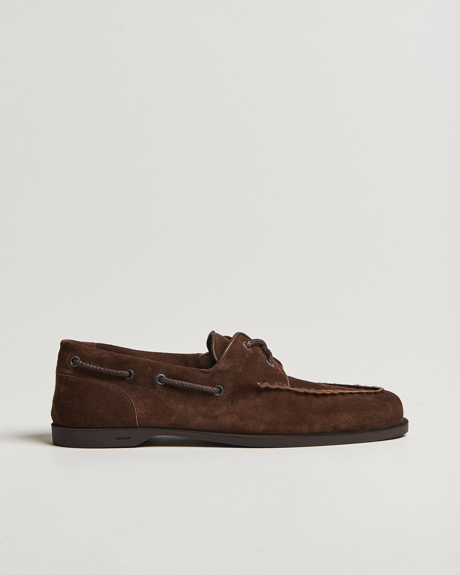 Herre | Seilersko | John Lobb | Foil Boat Shoes Dark Brown