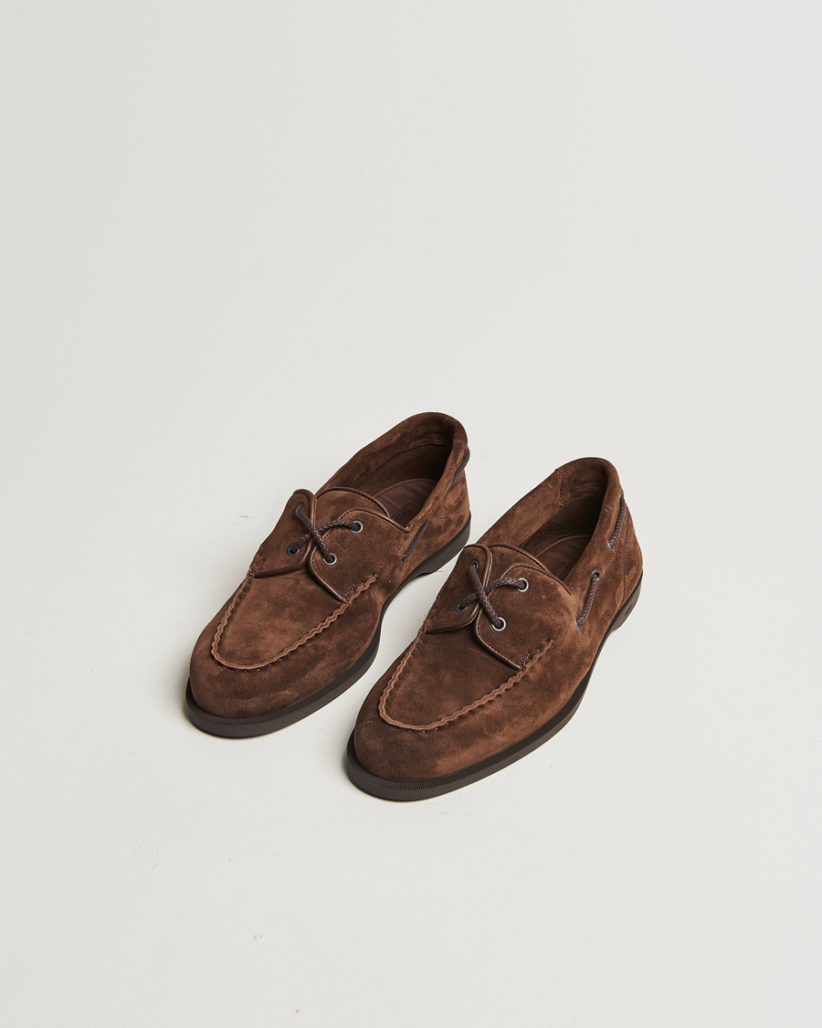 Herre | Seilersko | John Lobb | Foil Boat Shoes Dark Brown