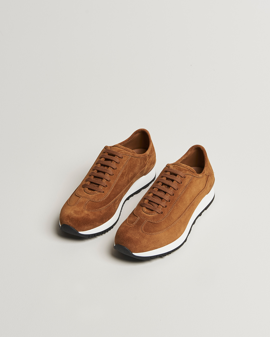 Herre | Sneakers | John Lobb | Foundry Luxury Running Sneakers Tobacco