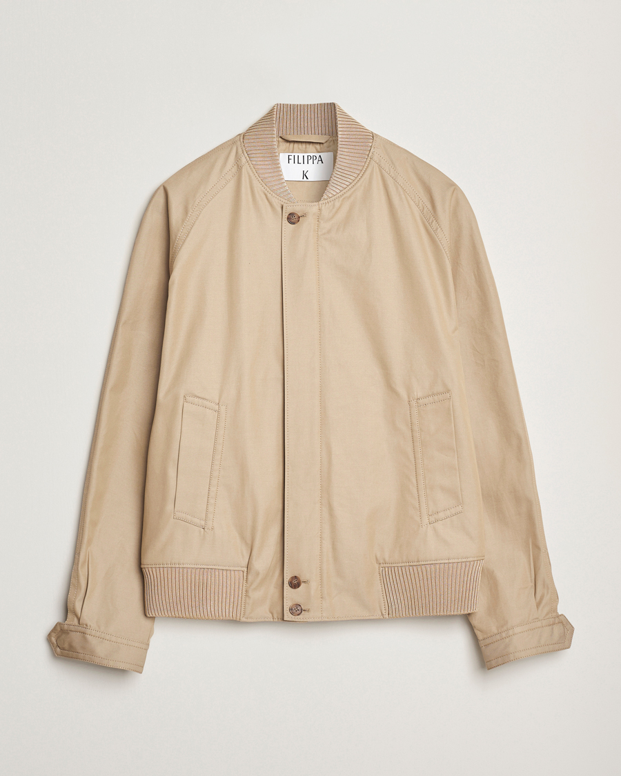 Herre | Jakker | Filippa K | Cotton Track Jacket Khaki Beige