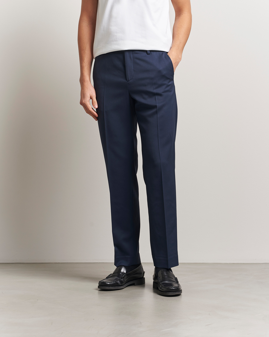 Herre | Bukser | Filippa K | Tailored Twill Drawstring Trousers Dusk Blue