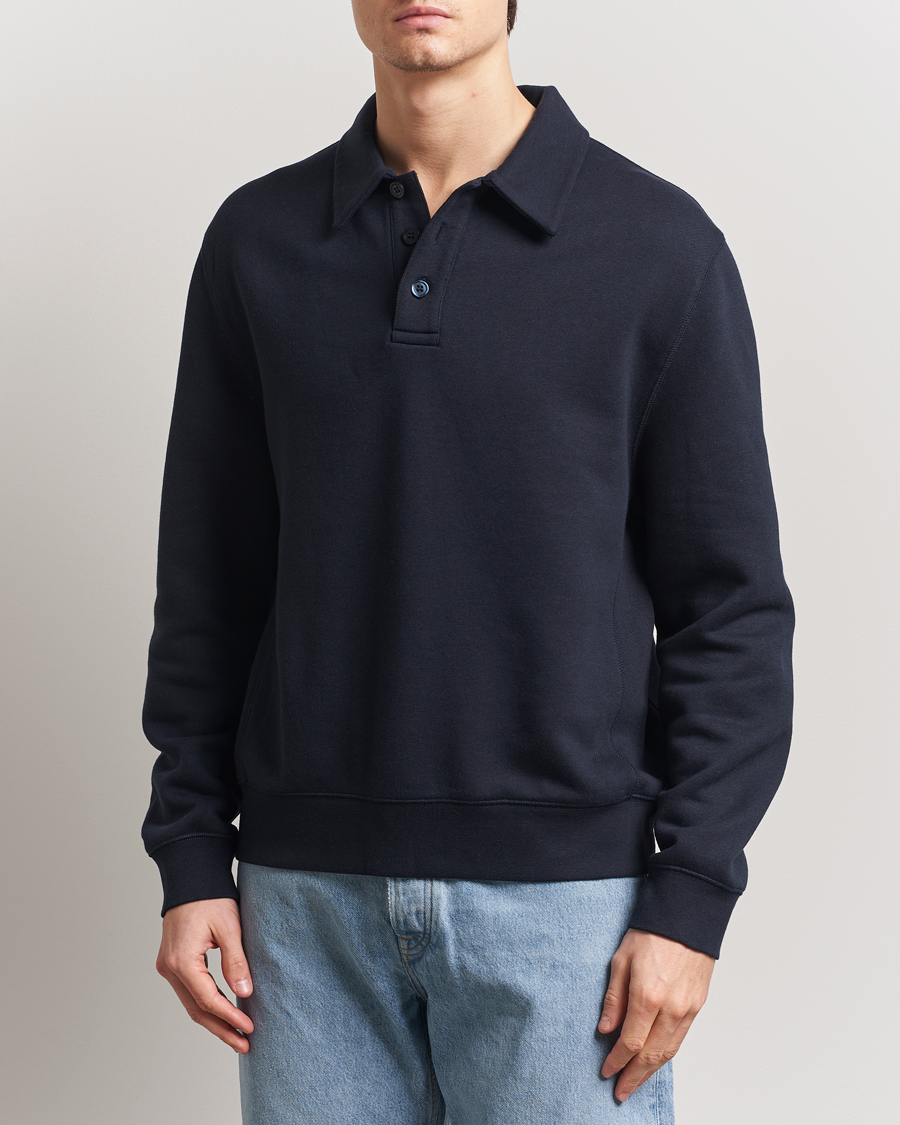 Herre | Gensere | Filippa K | Polo Sweatshirt Navy