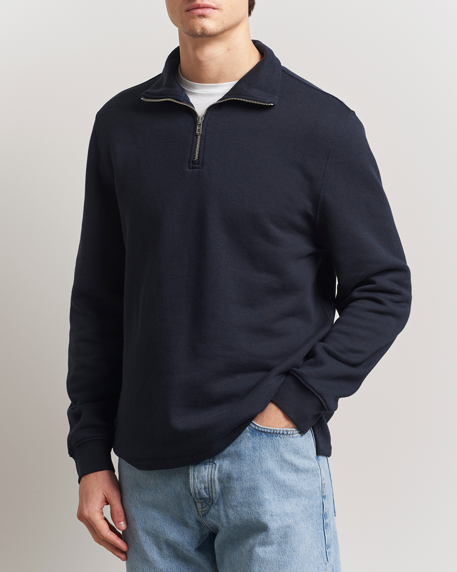 Herre | Gensere | Filippa K | Half Zip Sweatshirt Navy