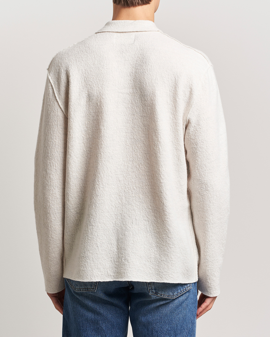 Herre | Gensere | NN07 | Jonas Boiled Wool Cardigan Ivory