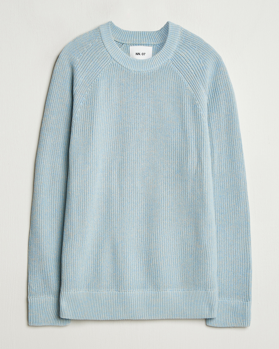 Herre | Gensere | NN07 | Jacobo Cotton Crew Neck Sweater Powder Blue