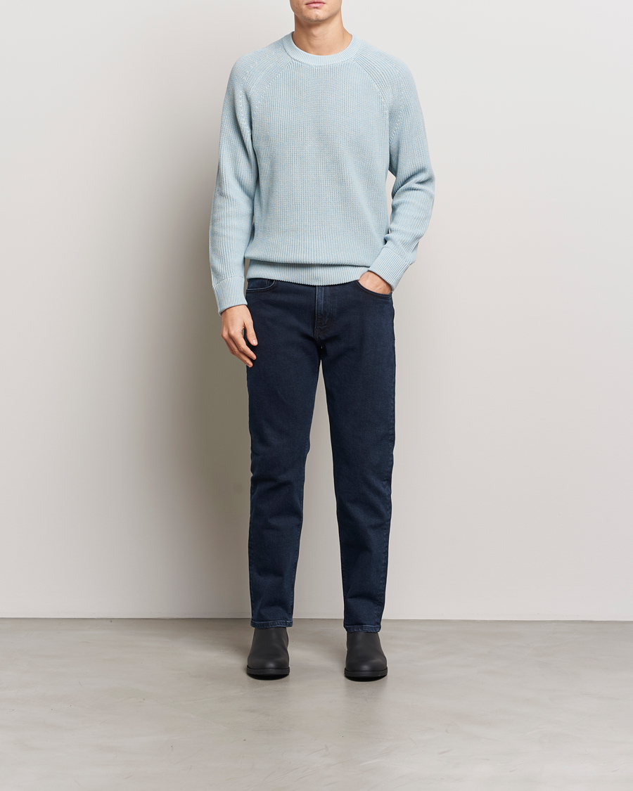 Herre | Gensere | NN07 | Jacobo Cotton Crew Neck Sweater Powder Blue