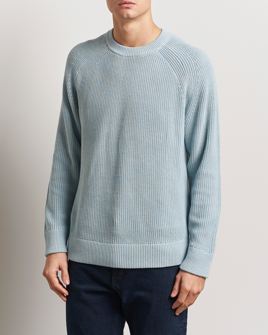 Herre | Gensere | NN07 | Jacobo Cotton Crew Neck Sweater Powder Blue