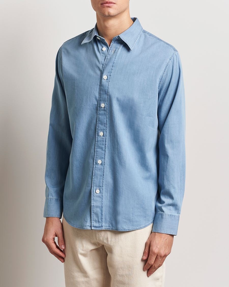 Herre | Skjorter | NN07 | Colby Denim Shirt Bleached Indigo