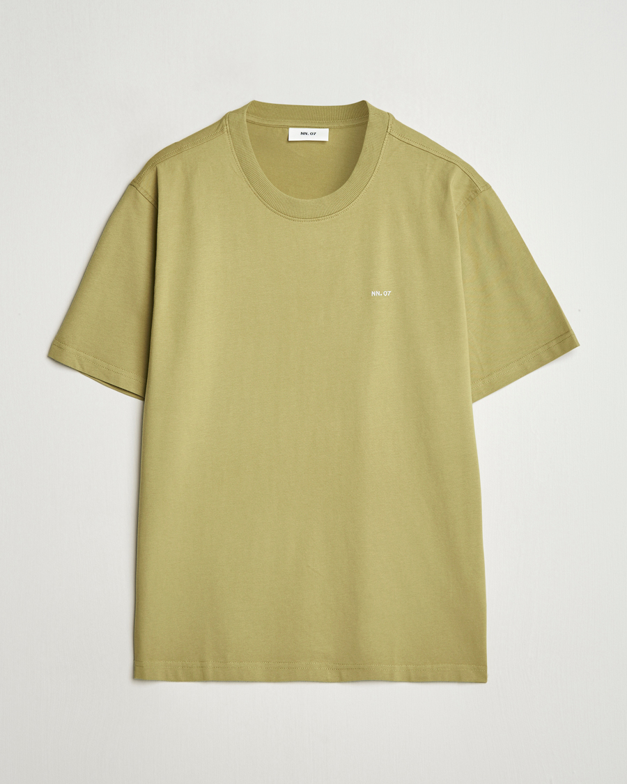 Herre | T-Shirts | NN07 | Adam Logo Crew Neck T-Shirt Evergreen