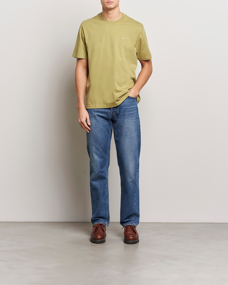 Herre | T-Shirts | NN07 | Adam Logo Crew Neck T-Shirt Evergreen
