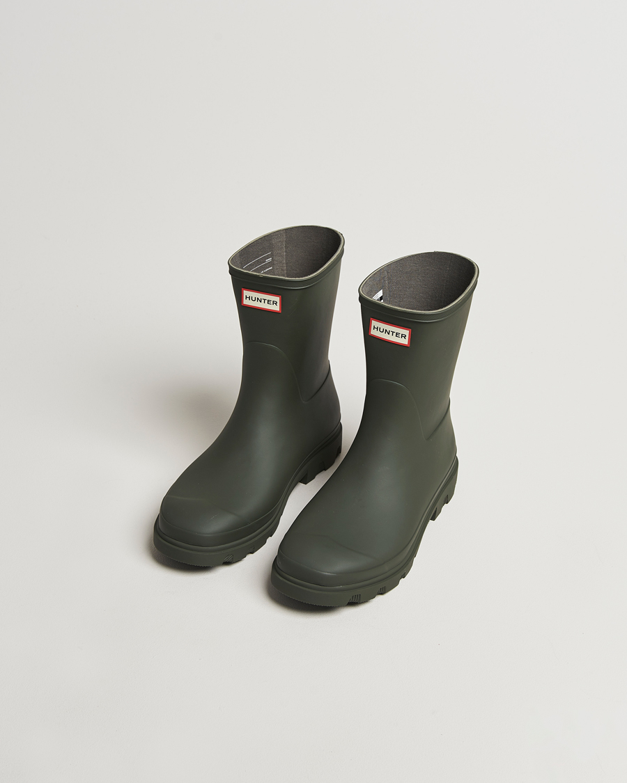 Herre | Kalosjer og gummistøvler | Hunter Boots | Downpour Short Boot Dark Olive