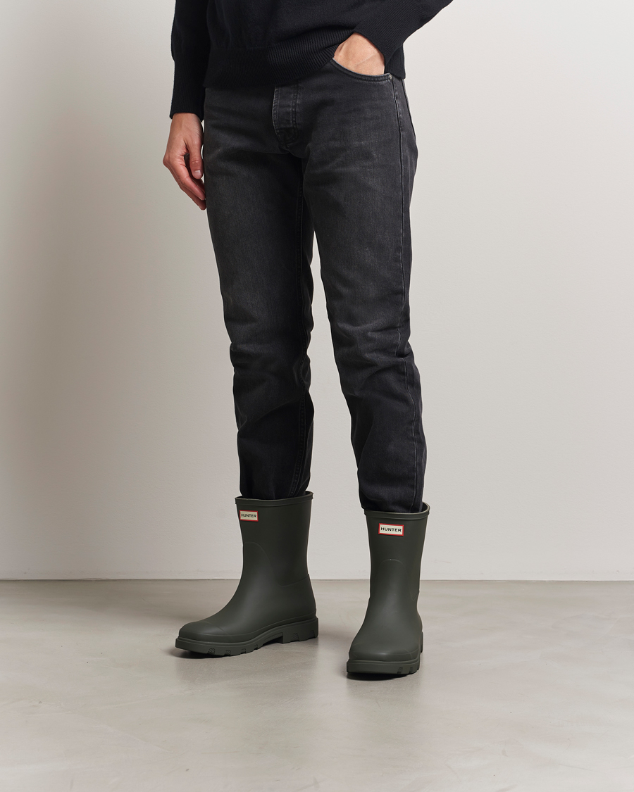 Herre | Kalosjer og gummistøvler | Hunter Boots | Downpour Short Boot Dark Olive