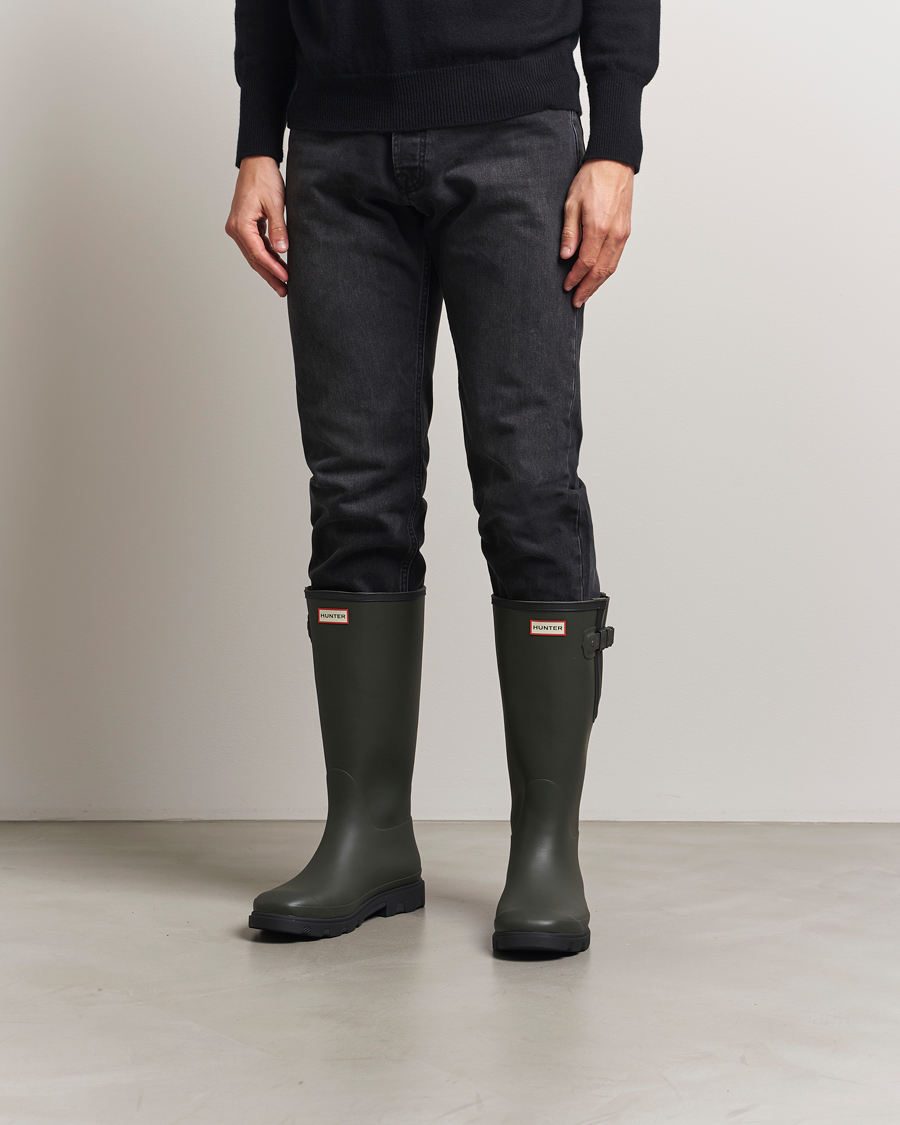 Herre | Kalosjer og gummistøvler | Hunter Boots | Downpour Adjustable Boot Dark Olive