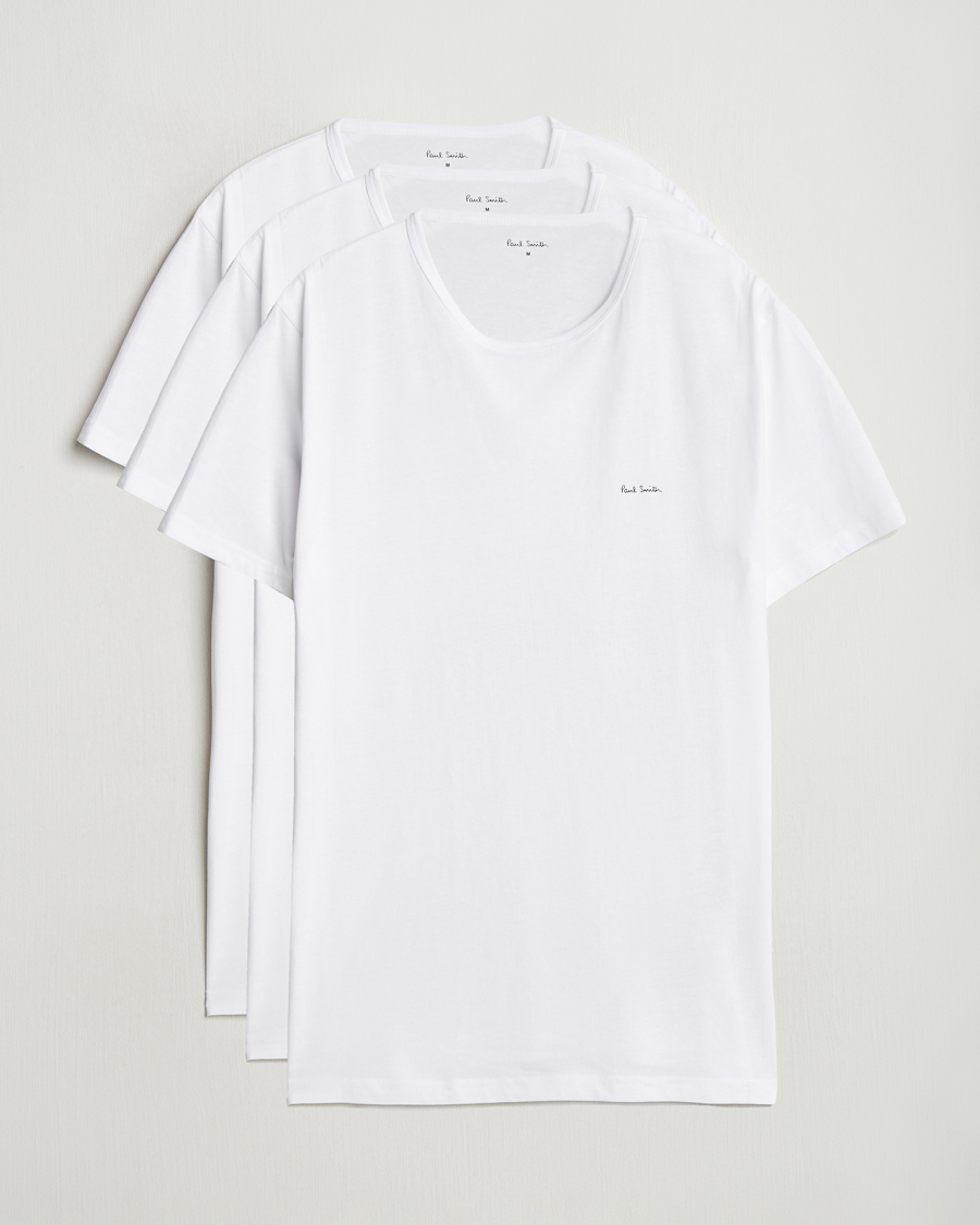 Herre | T-Shirts | Paul Smith | 3-Pack Crew Neck T-Shirt White