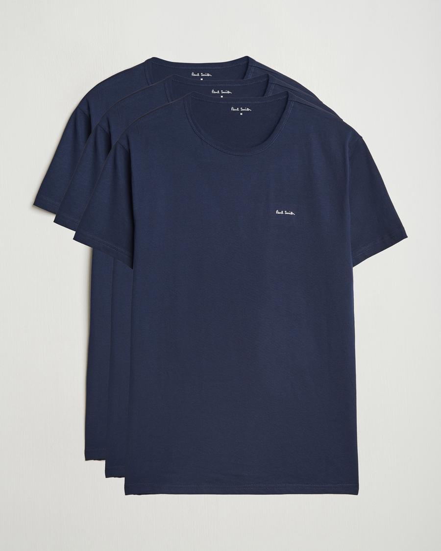 Herre | T-Shirts | Paul Smith | 3-Pack Crew Neck T-Shirt Navy