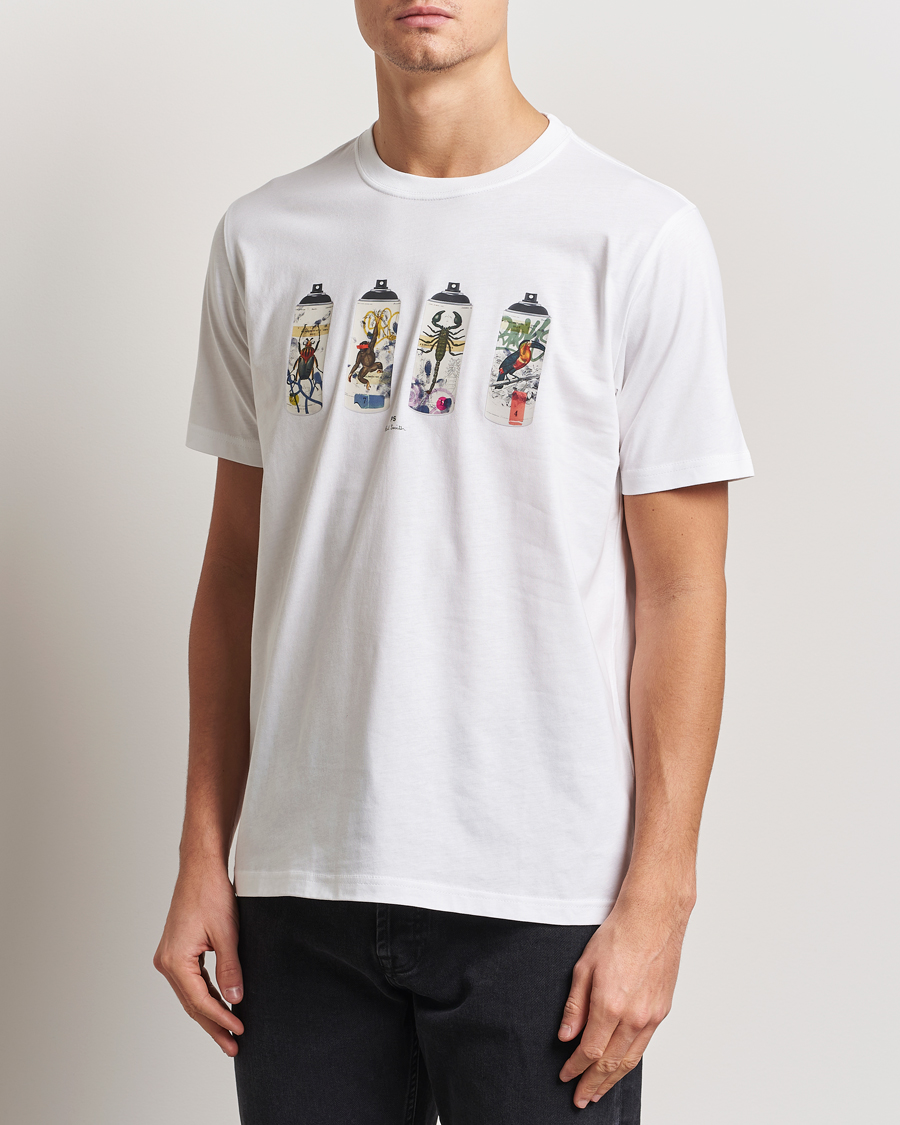 Herre | T-Shirts | PS Paul Smith | Spray Cans Crew Neck T-Shirt White
