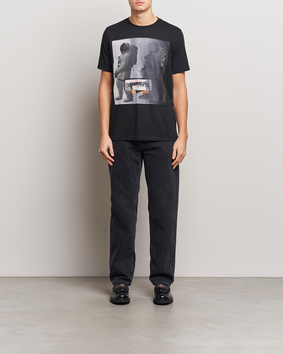 Herre | T-Shirts | PS Paul Smith | Astronaut Crew Neck T-Shirt Black