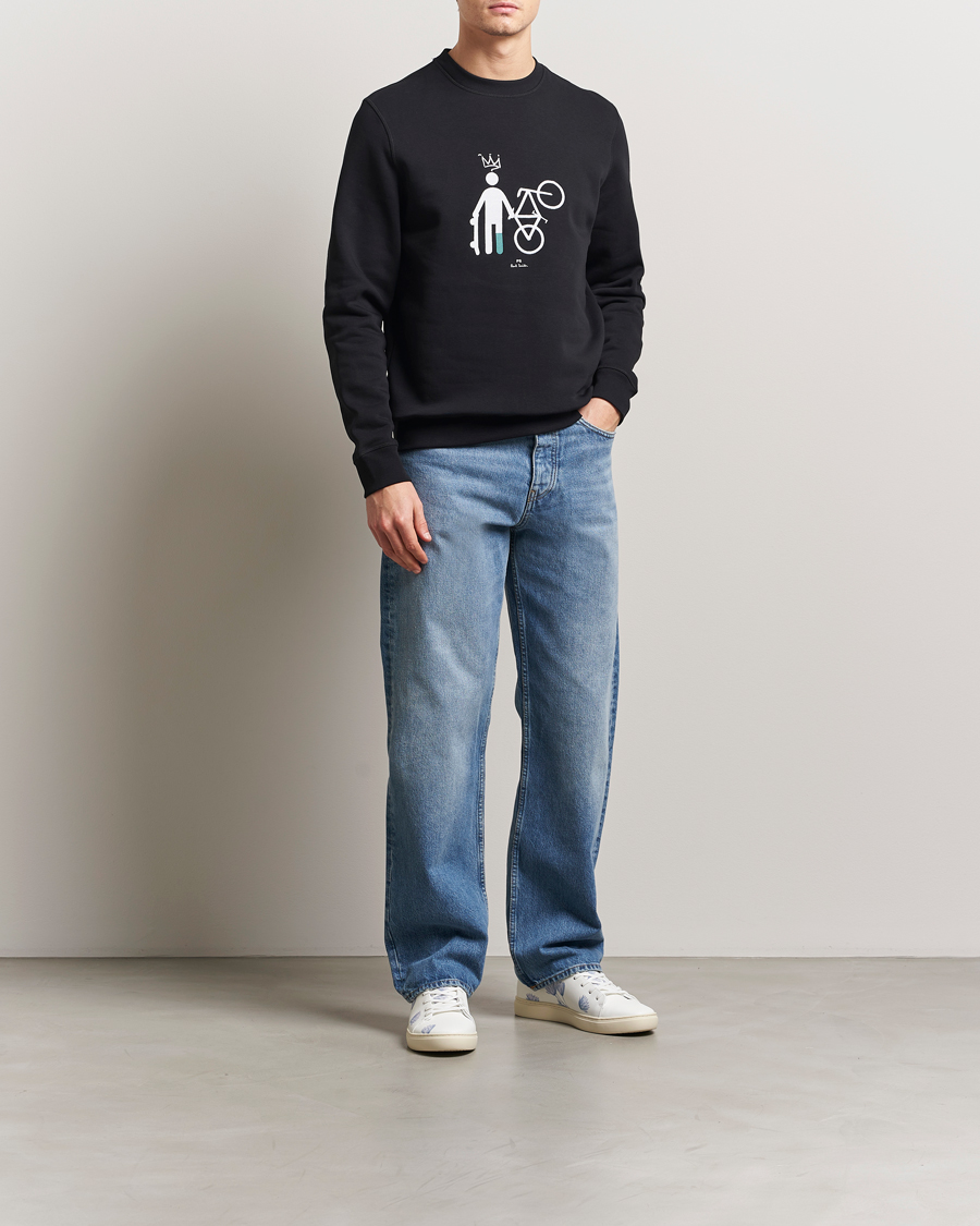 Herre | Gensere | PS Paul Smith | Skater Bike Crew Neck Sweatshirt Black
