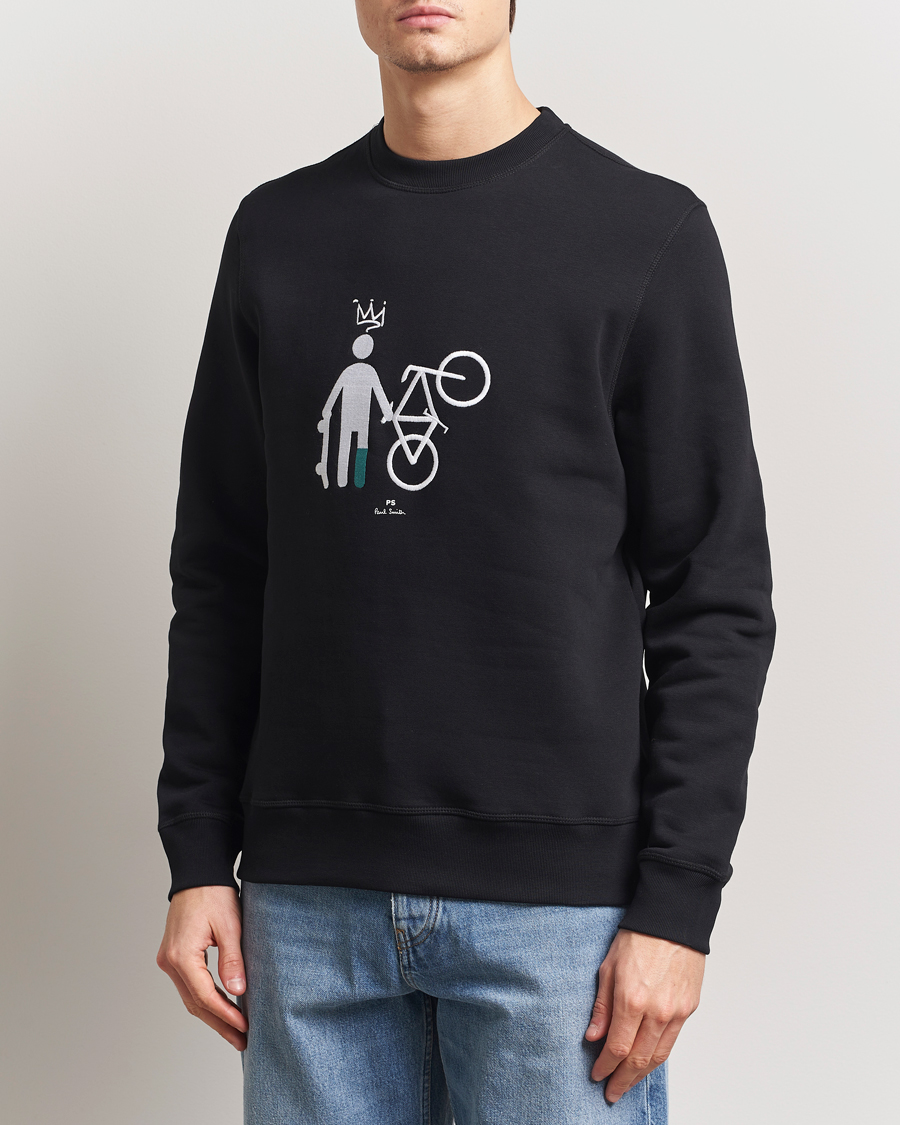 Herre | Gensere | PS Paul Smith | Skater Bike Crew Neck Sweatshirt Black