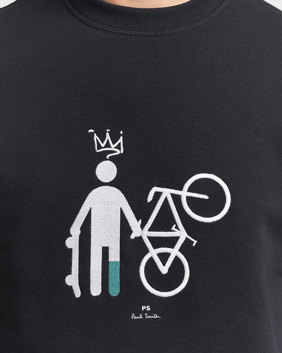 Herre | Gensere | PS Paul Smith | Skater Bike Crew Neck Sweatshirt Black