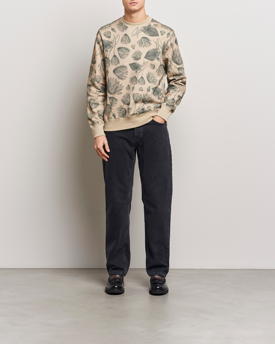 Herre | Gensere | PS Paul Smith | Flower Printed Crew Neck Sweatshirt Light Brown