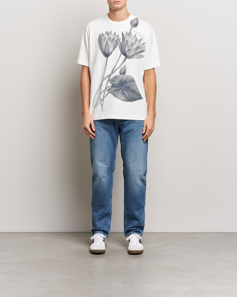 Herre | T-Shirts | PS Paul Smith | Flower Printed Crew Neck T-Shirt White