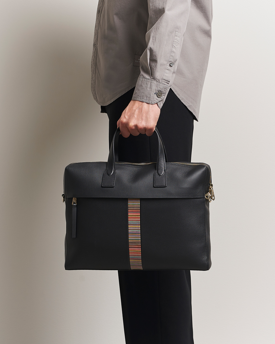 Herre | Vesker | Paul Smith | Paul SmithSignature Trim BriefcaseBlack