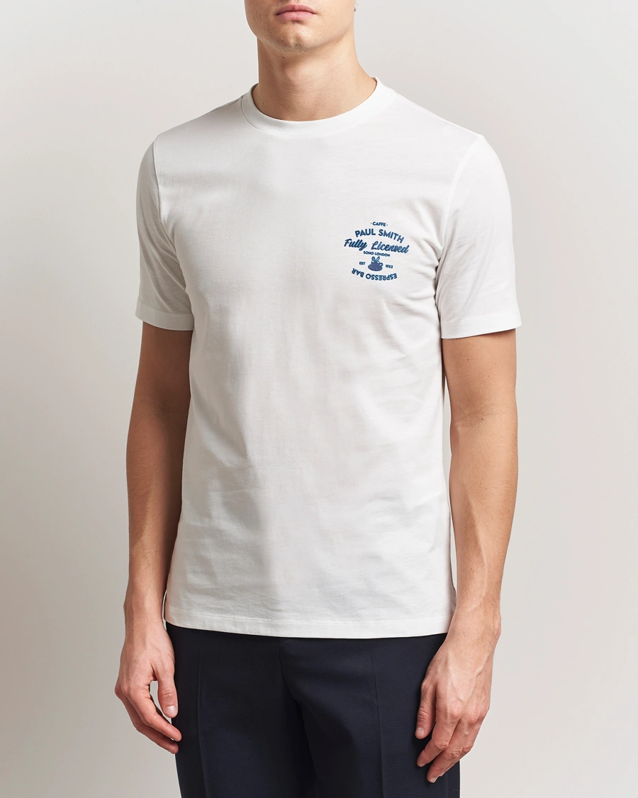 Herre | T-Shirts | Paul Smith | Espresso Bar T-Shirt White
