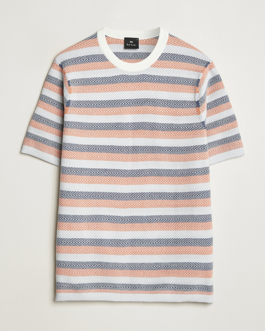 Herre | T-Shirts | PS Paul Smith | Striped Knitted T-Shirt Multi
