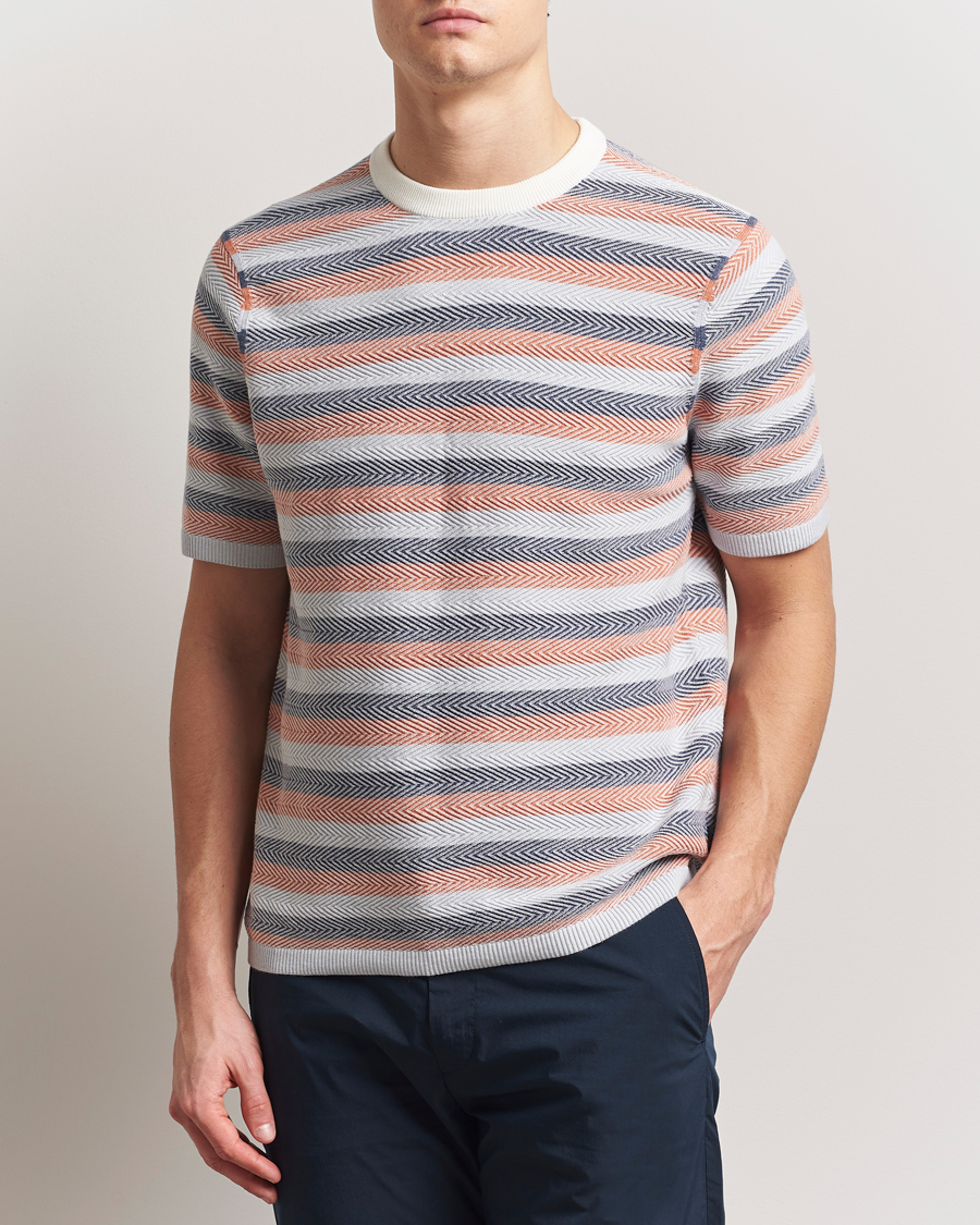 Herre | T-Shirts | PS Paul Smith | Striped Knitted T-Shirt Multi