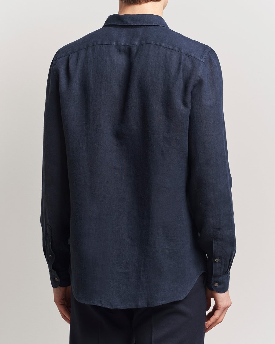 Herre | Skjorter | PS Paul Smith | Tailored Fit Linen Shirt Navy