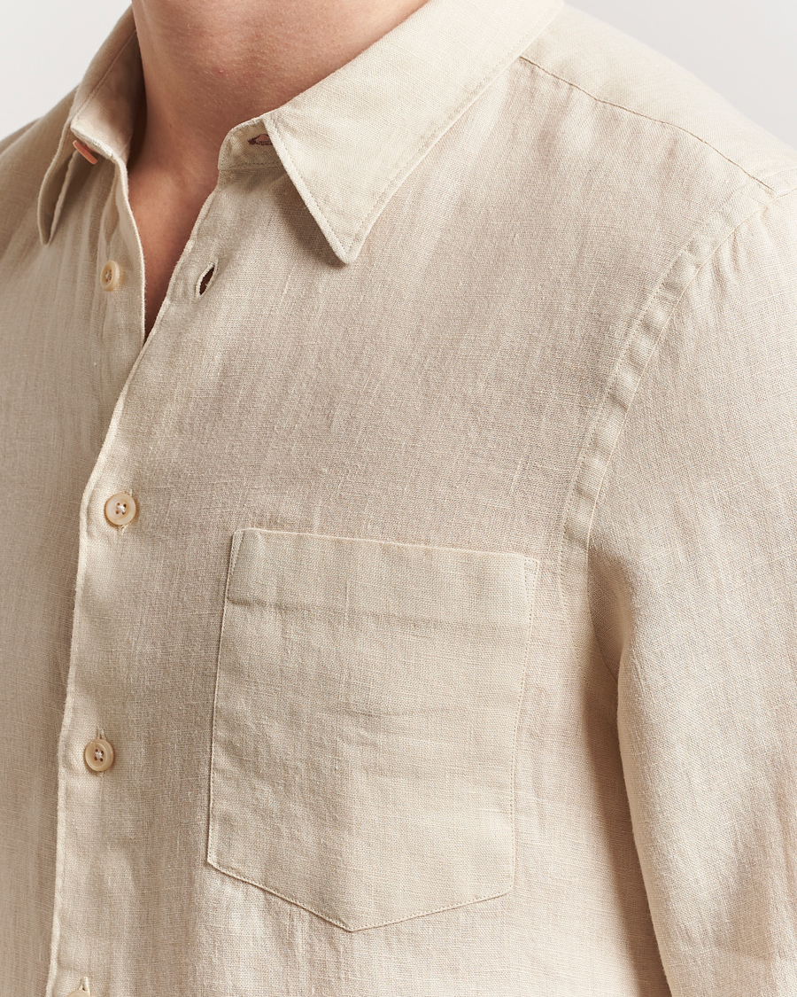 Herre | Skjorter | PS Paul Smith | Tailored Fit Linen Shirt Beige