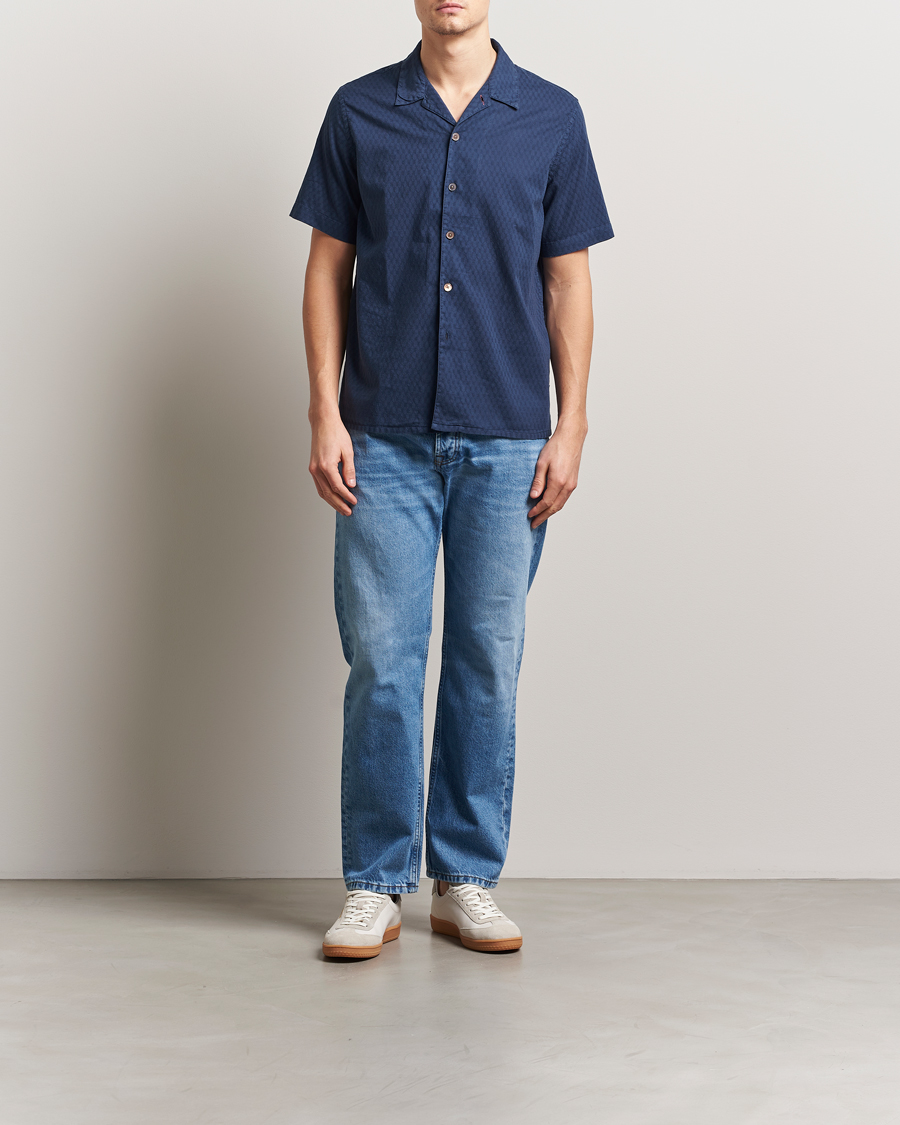 Herre | Skjorter | PS Paul Smith | Structured Short Sleeve Shirt Navy