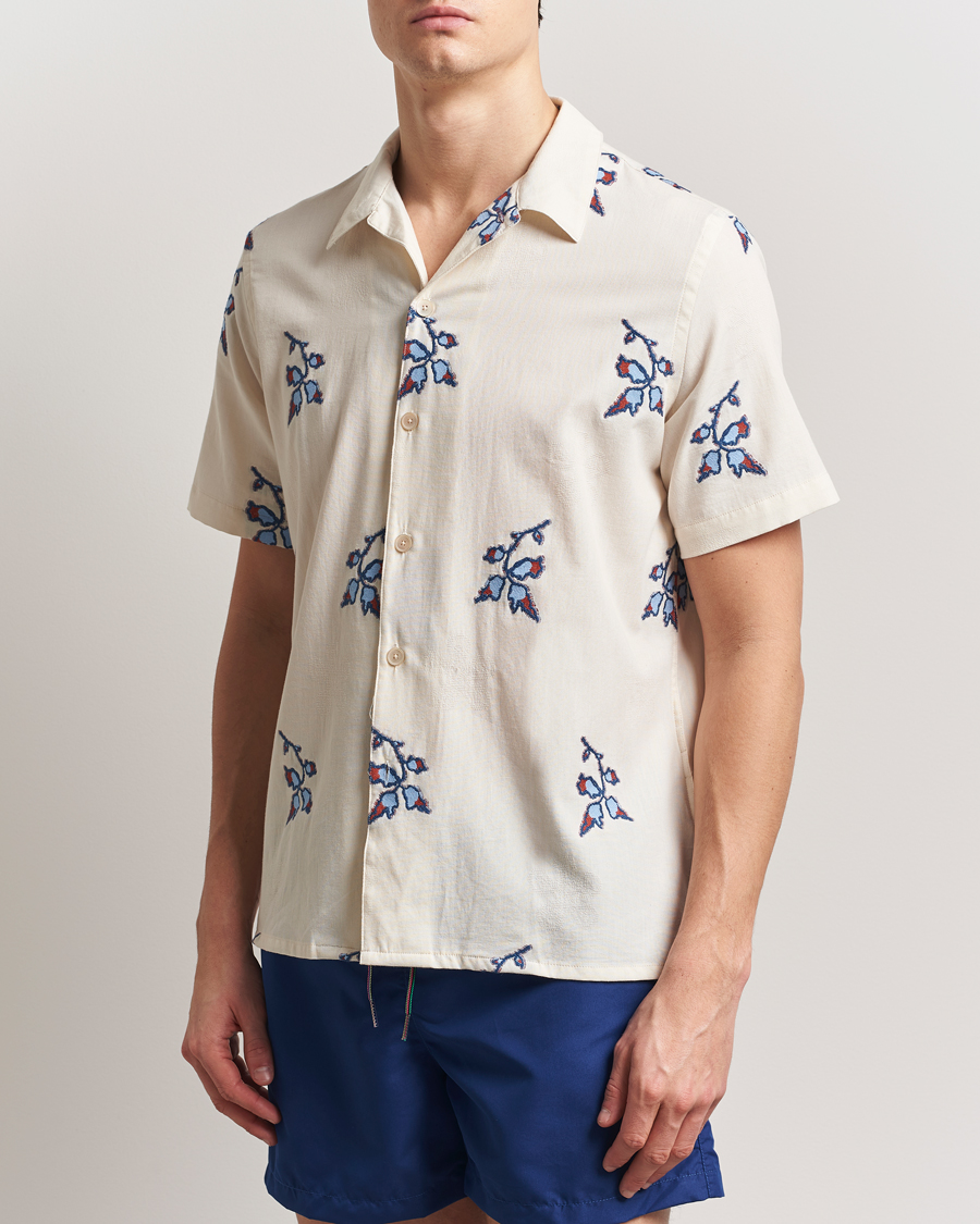 Herre | Skjorter | PS Paul Smith | Flower Short Sleeve Shirt Off White