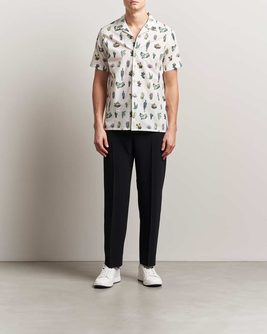 Herre | Skjorter | PS Paul Smith | Cactus Line Up Short Sleeve Shirt White