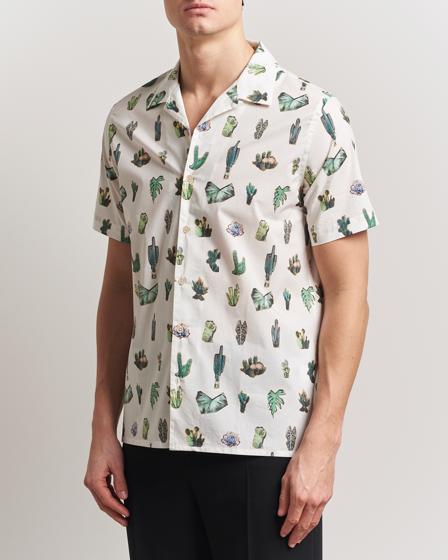 Herre | Skjorter | PS Paul Smith | Cactus Line Up Short Sleeve Shirt White