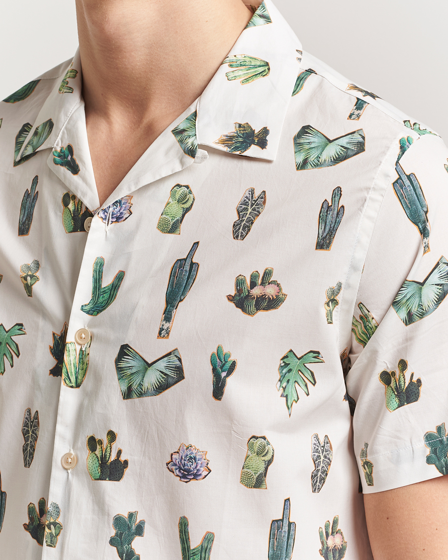 Herre | Skjorter | PS Paul Smith | Cactus Line Up Short Sleeve Shirt White