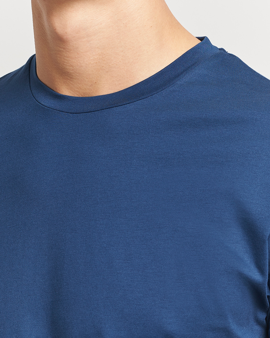 Herre | T-Shirts | Sunspel | Riviera Midweight T-Shirt Navy Blue
