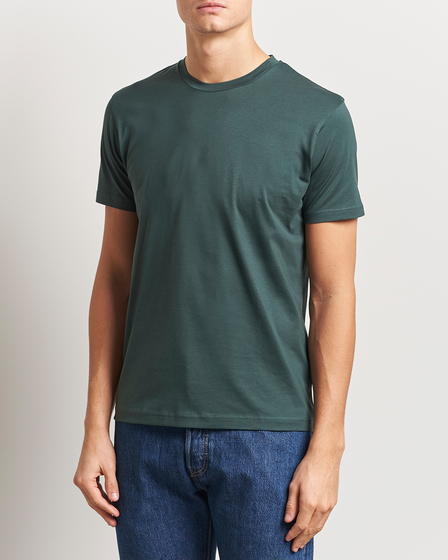 Herre | T-Shirts | Sunspel | Riviera Midweight T-Shirt Holly Green