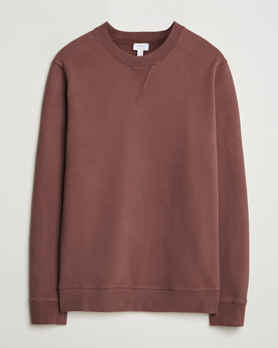 Herre | Gensere | Sunspel | Loopback Sweatshirt Cocoa Brown