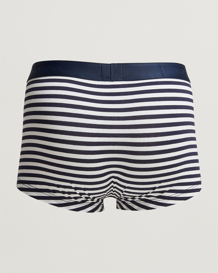 Herre | Undertøy | Sunspel | 2-Pack Cotton Stretch Trunk Navy/English Stripe