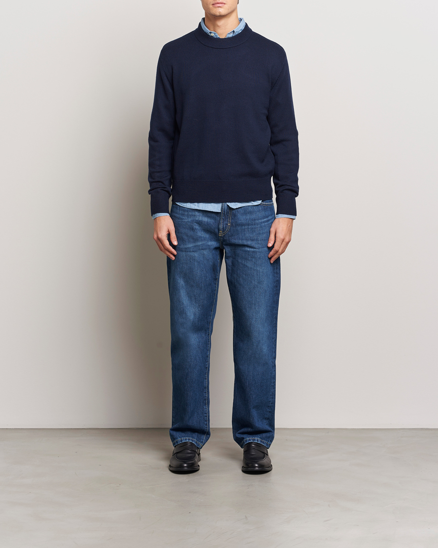 Herre | Gensere | Sunflower | Moon Merino Sweater Navy