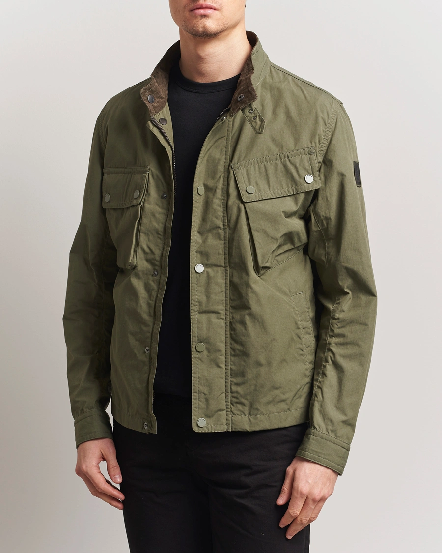 Herre | Jakker | Belstaff | Service Racemaster Ripstop Jacket Surplus Green