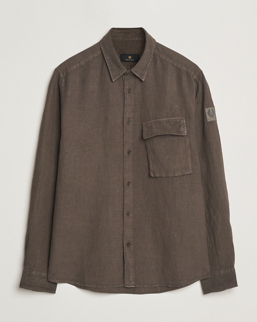 Herre | Skjorter | Belstaff | Scale Linen Shirt Army