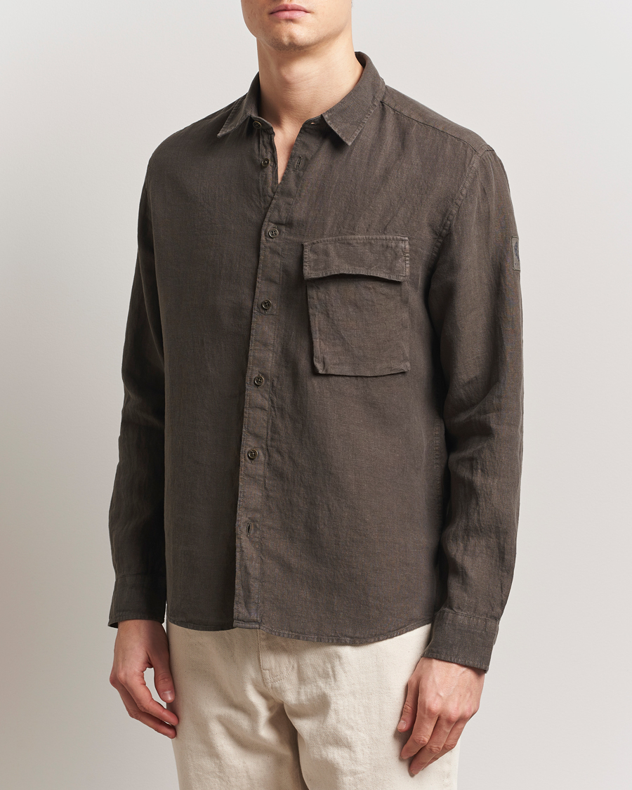 Herre | Skjorter | Belstaff | Scale Linen Shirt Army