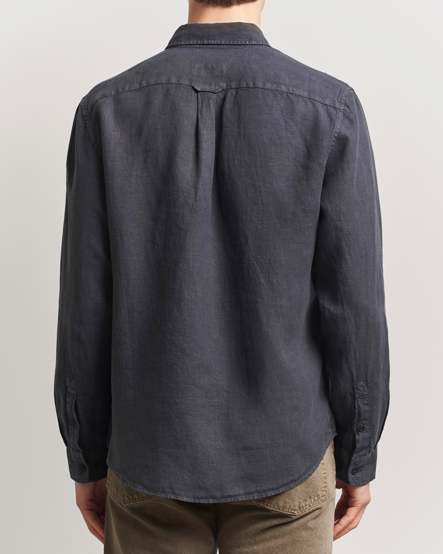 Herre | Skjorter | Belstaff | Scale Linen Shirt Washed Black
