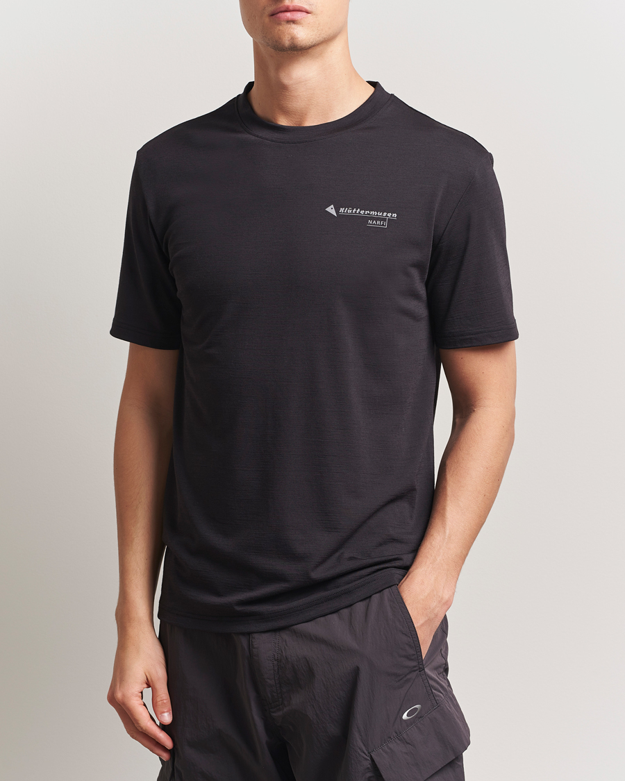 Herre | T-Shirts | Klättermusen | Narfi Short Sleeve Running T-Shirt Raven